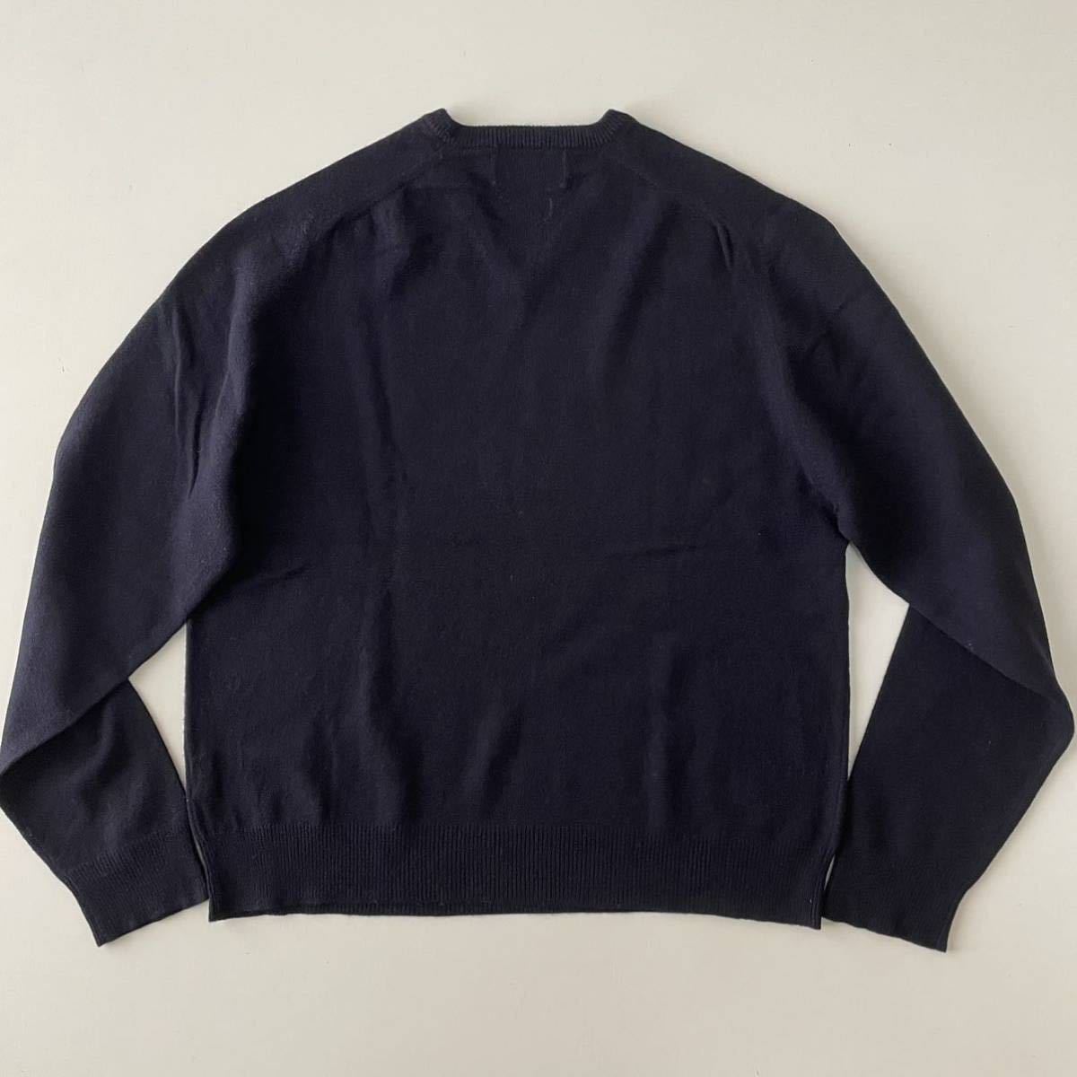 RRL “Varsity V-Neck Sweater” L セーター ニット Vネック バーシティ ネイビー ウール カシミヤ Ralph Lauren ヴィンテージ_画像4