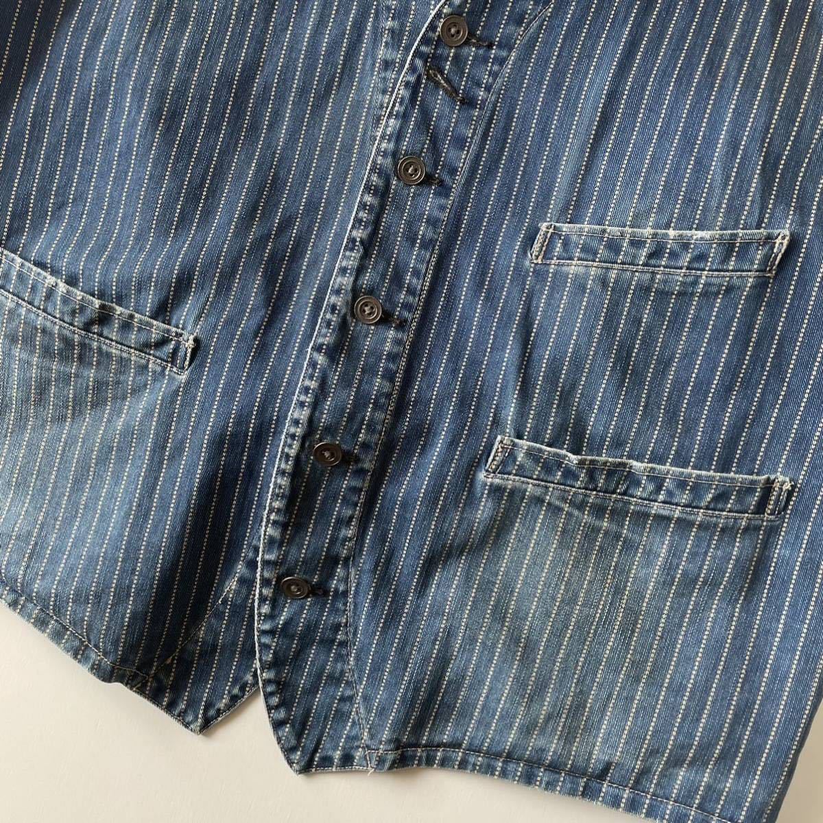 名作】RRL “Wabash Striped Vest” XL ワバッシュ ウォバッシュ 名作】RRL “Wabash Striped Vest” XL ワバッシュ ウォバッシュ