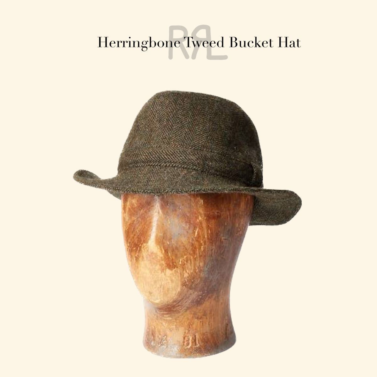 【未使用】RRL “Tweed Bucket Hat” L XL ヘリンボーン ツイード バケット ハット 帽子 キャップ Ralph Lauren ヴィンテージ_画像1