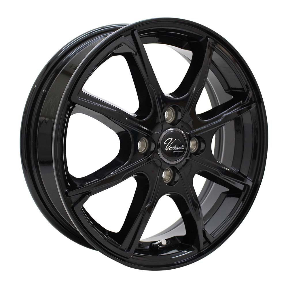 新品アルミホイール Verthandi PW-S8 14x4.5 45 100x4 BLACK 4枚セット_画像2