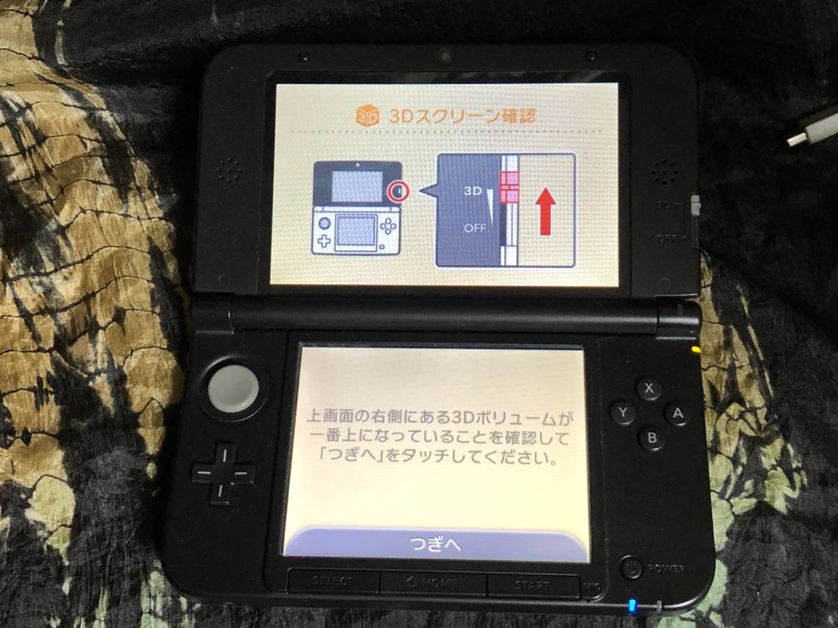 USED▽Nintendo/任天堂 3DS LL 本体(SPR-S-JPN-C0)/ブルーxブラック_画像2