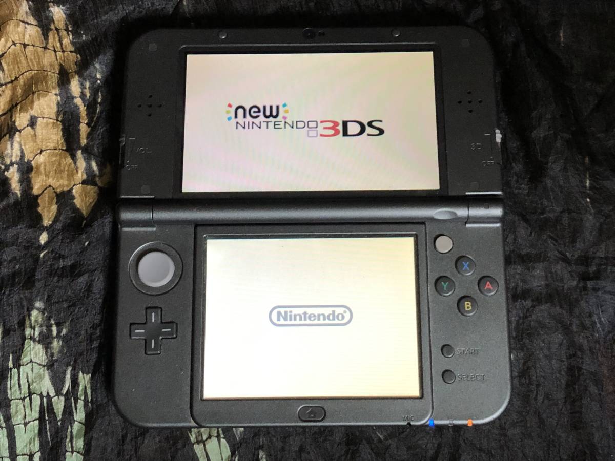 USED▽Nintendo/任天堂 Newニンテンドー 3DS LL 本体(RED-S-JPN-C0)/メタリックブラック　②_画像2