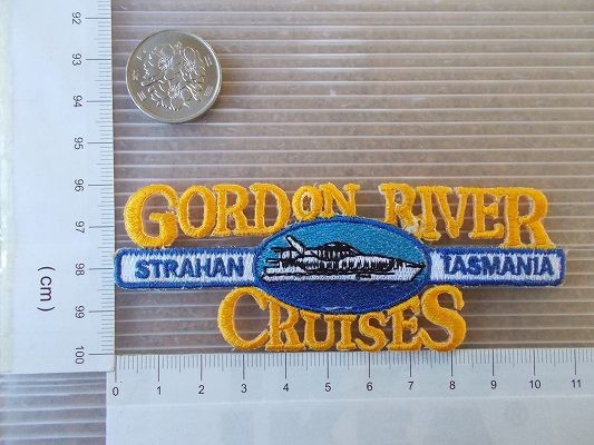 90s ビンテージ オーストラリア タスマニア『GORDON RIVER CRUISER』ゴードンリバークルーズ パッチ刺繍ワッペン/アップリケ船舶フェリー_画像5