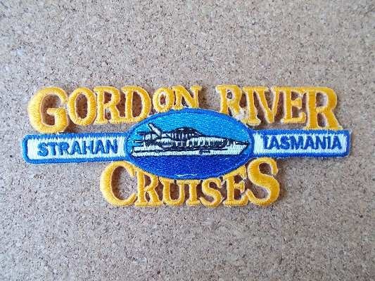 90s ビンテージ オーストラリア タスマニア『GORDON RIVER CRUISER』ゴードンリバークルーズ パッチ刺繍ワッペン/アップリケ船舶フェリー_画像1