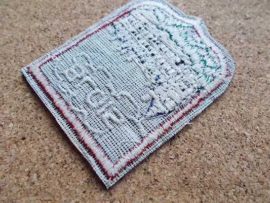 70s フランス ブロワ BLOIS ビンテージ フェルト刺繍ワッペン/建築物 城 紋章アップリケ王冠パッチ旅行エンブレム土産ヨーロッパ_画像5