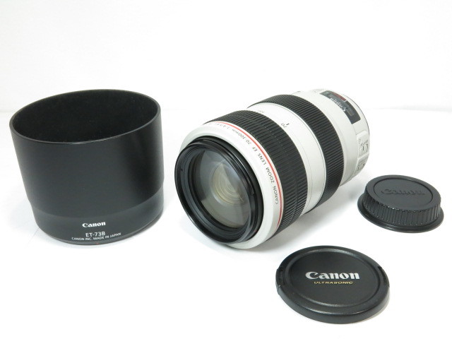 【 品 】Canon 70-300mm F4-5.6L IS USM レンズ ET-73B純正レンズフード付 キヤノン [管CN2075]