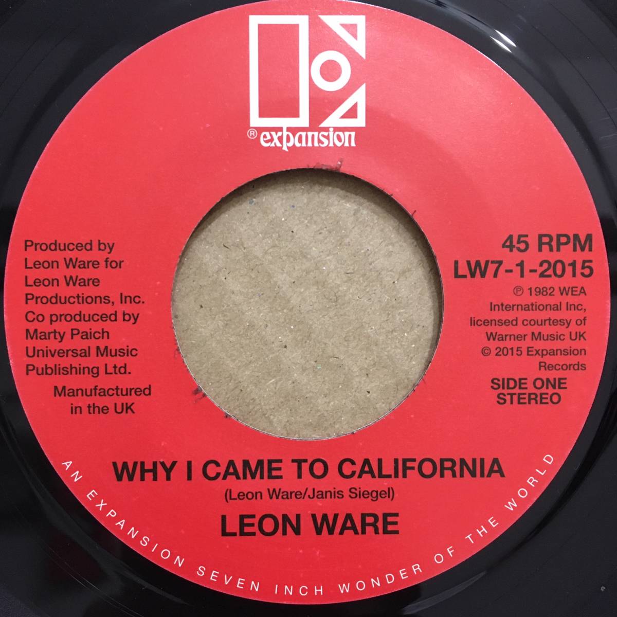 新品 7” ★ Leon Ware - Why I Came To California ★ アナログ レコード muro kiyo koco オルガンバー サバービア funk45 フリーソウル_画像1