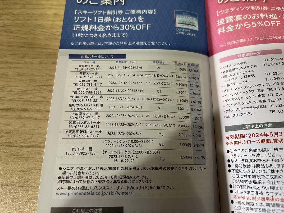 ☆新着☆スキーリフト割引券５枚組　西武ホールディングス株主優待_画像5