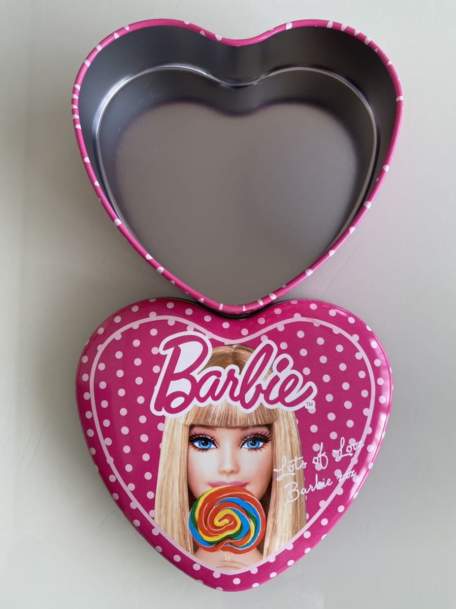 Barbie バービー 可愛い　ハート型缶　小物入れ_画像4