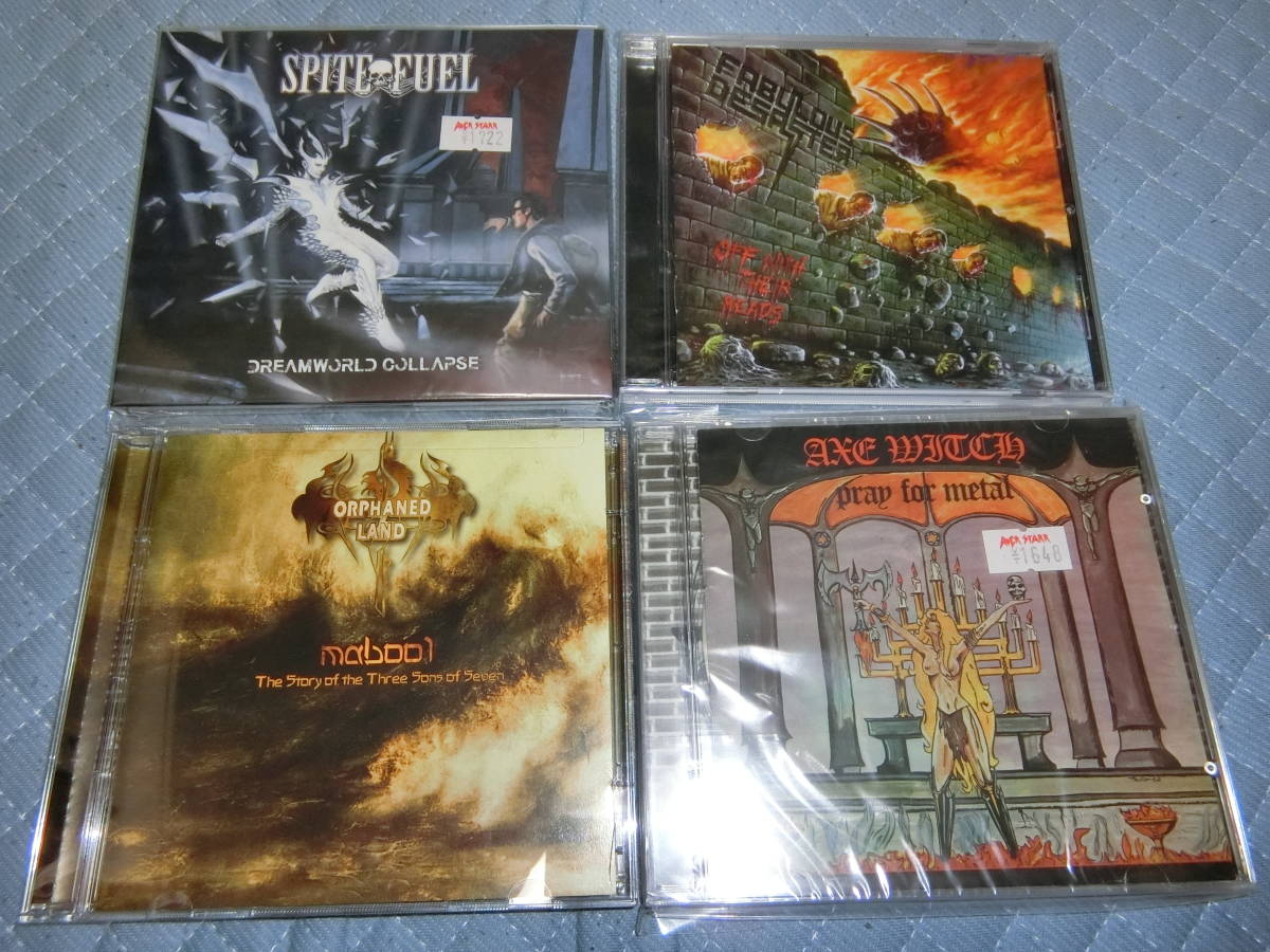 HR/HM 輸入盤新品未開封４枚セット SPITE FUEL,FABULOUS DISASTER,ORPHANED LAND,AXE WITCH_画像1