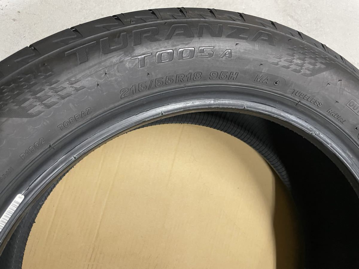 ☆新車外し☆ 2023年製 納車外し 215/55R18 ブリヂストン トランザ T005A MX-30 純正 タイヤ 4本 BRIDGESTONE TURANZA C4 DS3 CX-30 2008_画像5