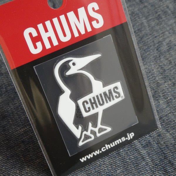 CHUMS Emboss Sticker 2枚セット CH62-1126 WH BK 新品_画像2
