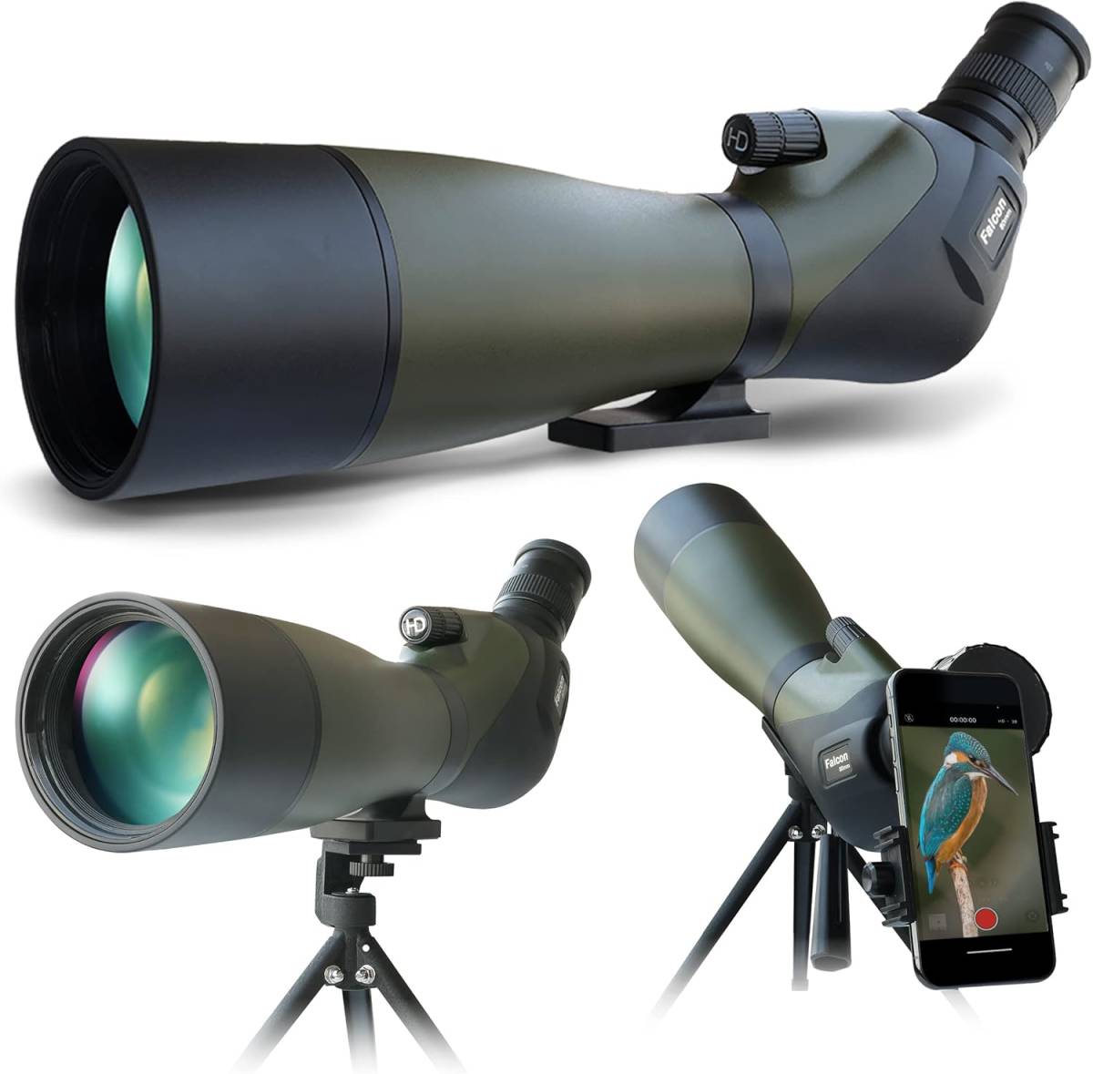  maximum 900m 80mm diameter against thing lens telescope 20~60 times zoom height magnification 20-60X80 field scope scope smartphone photographing video recording waterproof tripod bird bird 