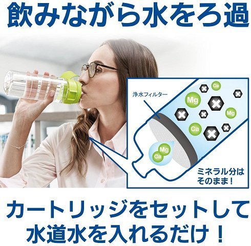 未使用 BRITA ブリタ ボトル型浄水器 0.6L ブルー フィル&ゴー バイタル 水筒 浄水ボトル_画像6