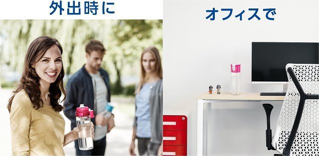 未使用 BRITA ブリタ ボトル型浄水器 0.6L ブルー フィル&ゴー バイタル 水筒 浄水ボトル_画像7