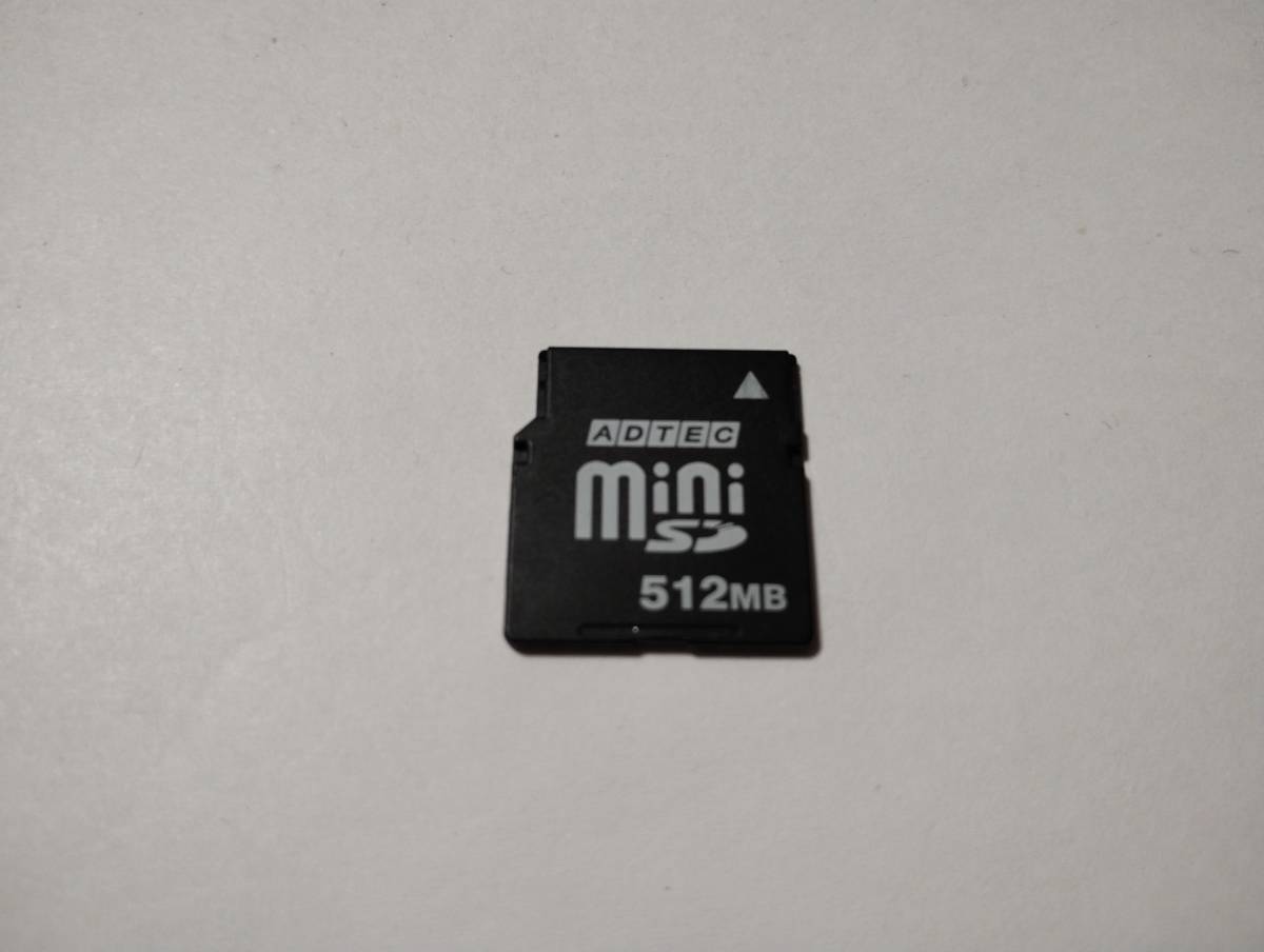 512MB　メガバイト　ADTEC　miniSDカード　メモリーカード　ミニSDカード_画像1