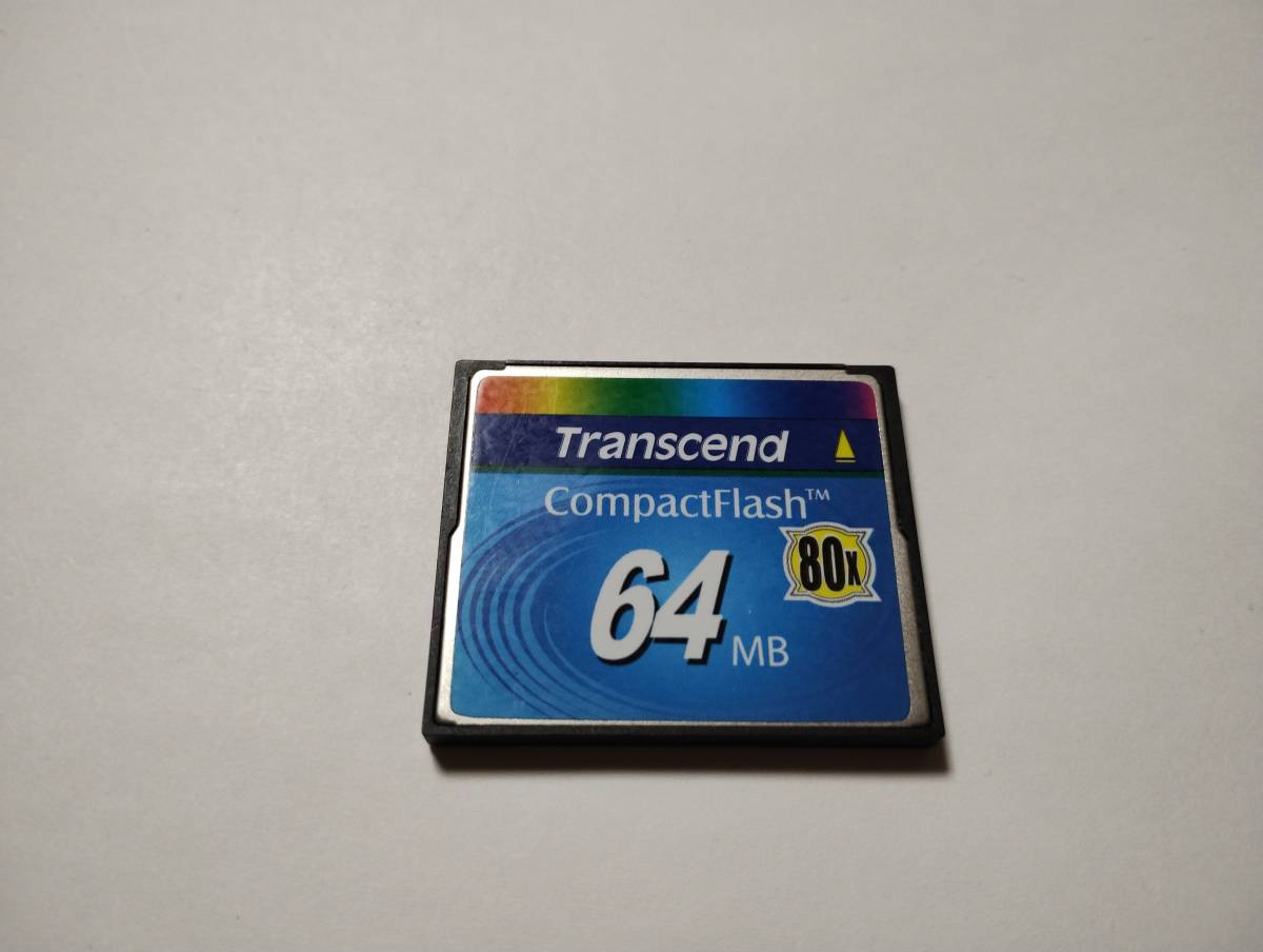 落書き有り 64MB メガバイト Transcend CFカード フォーマット済み コンパクトフラッシュ メモリーカードの画像1