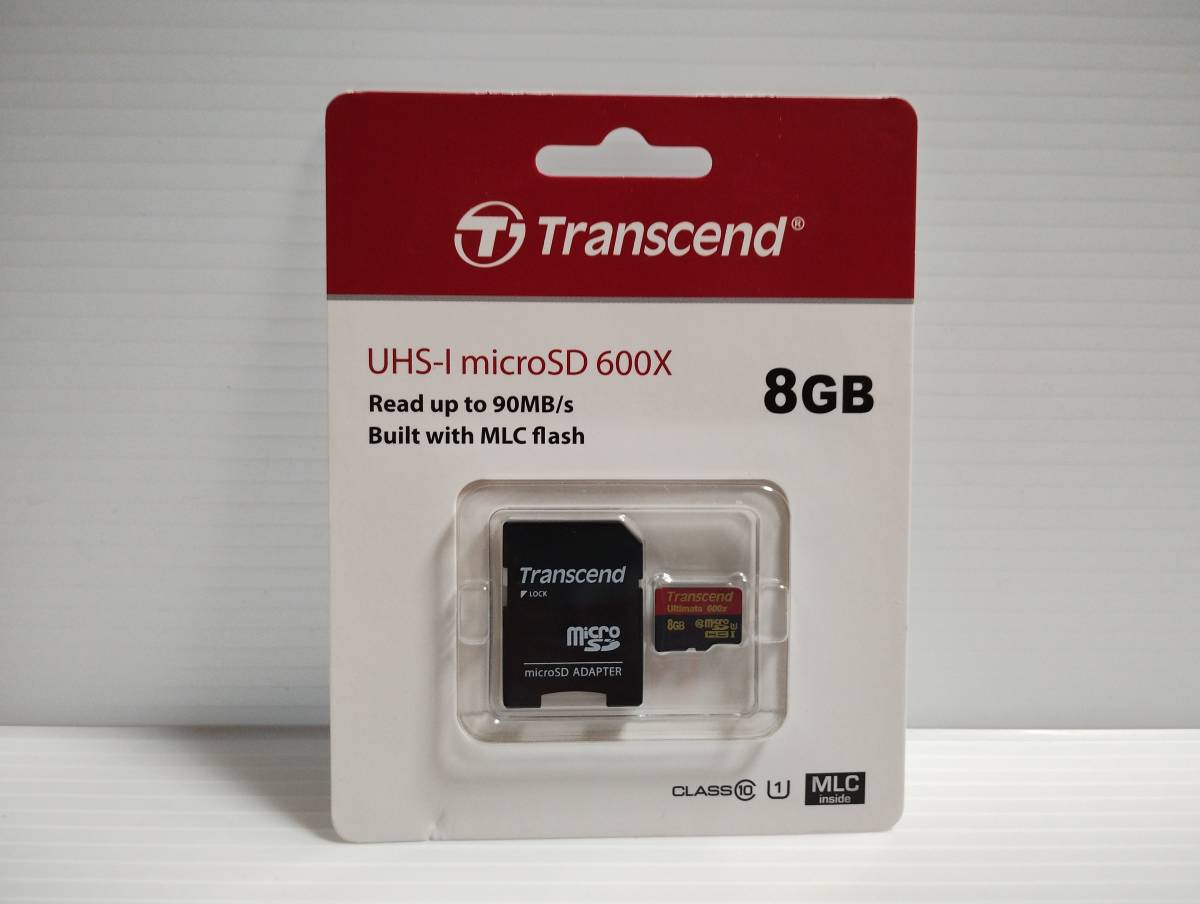 未使用・未開封品　8GB　Transcend microSDHCカード　microSDカード　メモリーカード_画像1