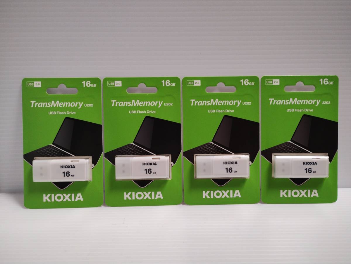 4枚セット　未開封品・未使用品　USBメモリー 16GB　KIOXIA　メモリーカード 　フラッシュメモリ_画像1