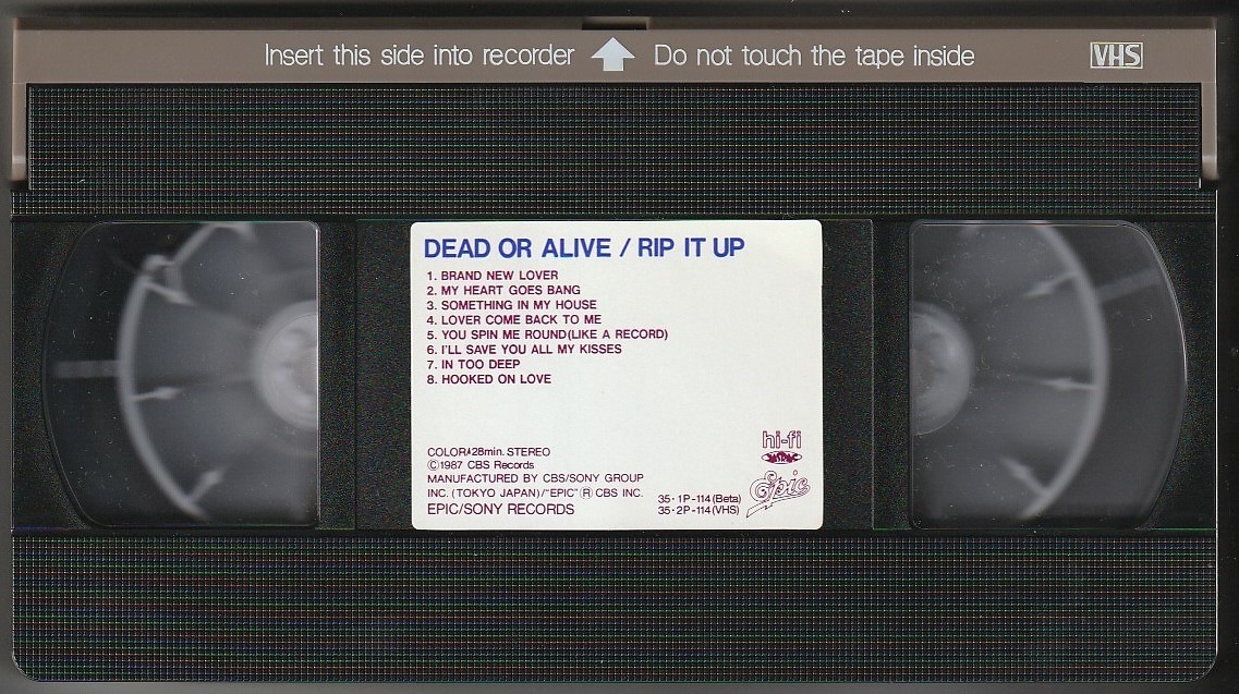 DEAD OR ALIVE dead * or * alive Rip It Up the best video clip compilation domestic version videotape 