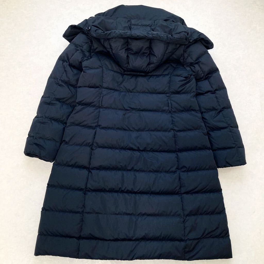 ◆モンクレール◆MONCLER 2/M-L LANOUX VERY掲載！滝沢眞規子さん着用☆2way美シルエットロングダウンコート ブラック モルドバ製正規品_画像9