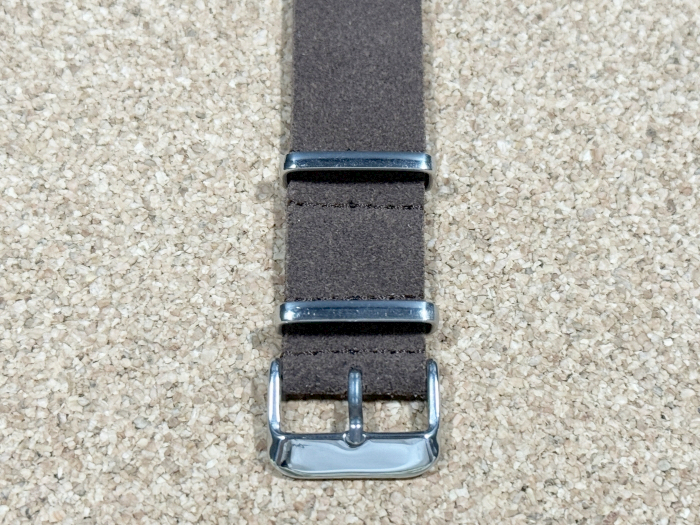ラグ幅：20ｍｍ ライトスエード ヌバックNATOストラップ カラー：ブラウン系 腕時計用ベルト レザーベルト 時計用バンド 起毛素材の画像2
