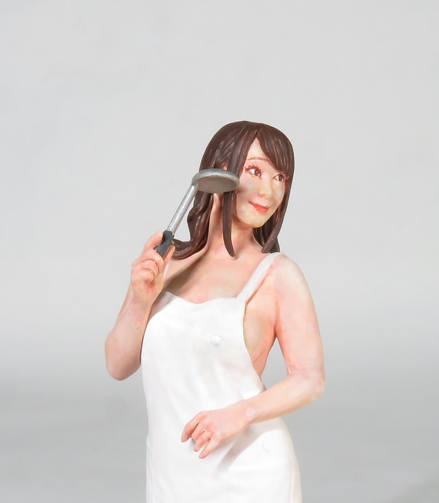 白石茉莉奈　裸エプロン　1/20　プラモデル塗装済み完成品フィギュア一体_画像7