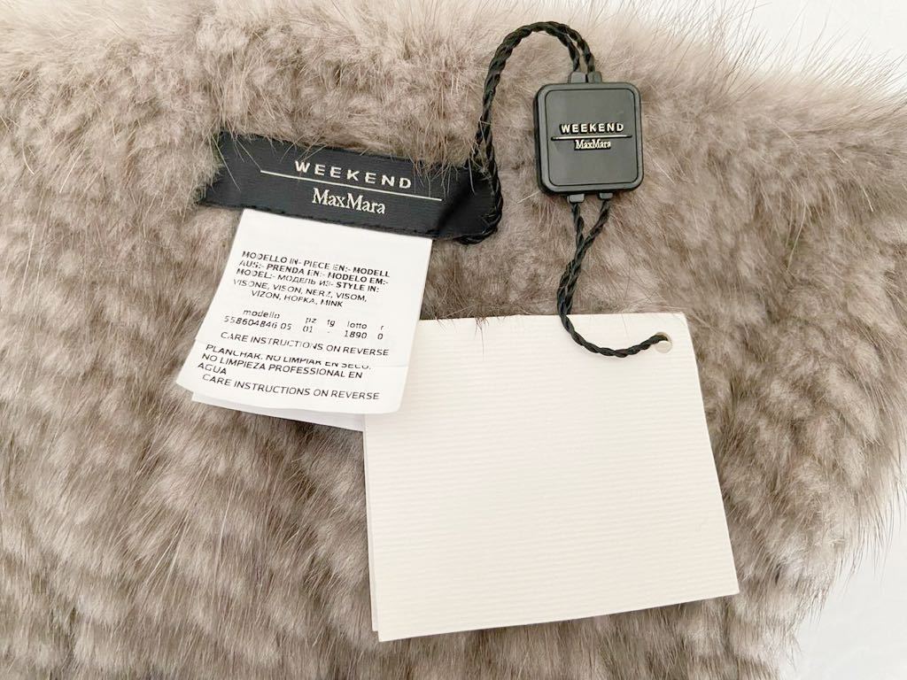 タグ付き WEEKEND MAX MARA ミンクファー 毛皮 ネックウォーマー タグ付き WEEKEND MAX MARA ミンクファー 毛皮 ネックウォーマー