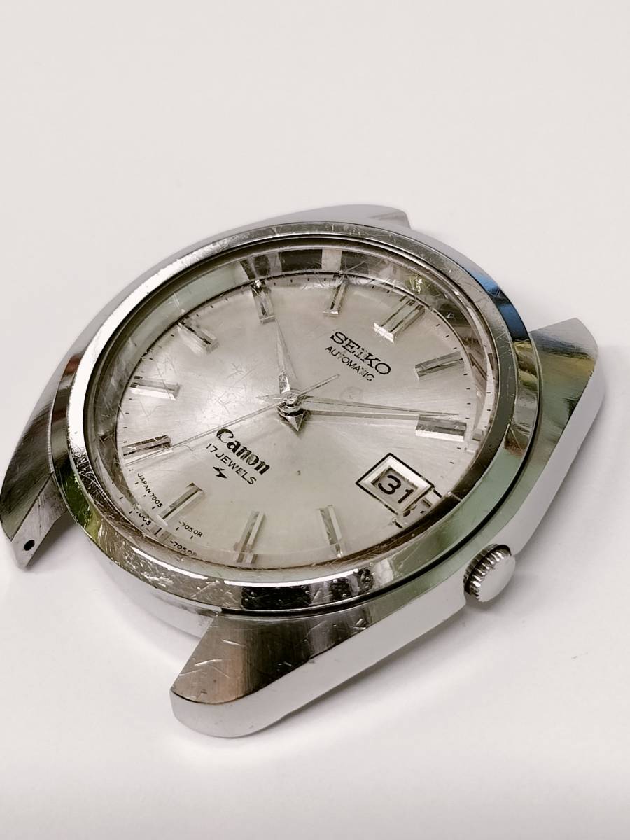 【レア品・稼働品】 セイコー SEIKO 7005-7030 自動巻き　AUTOMATIC Canon ダブルネーム　メンズ用腕時計　_画像2