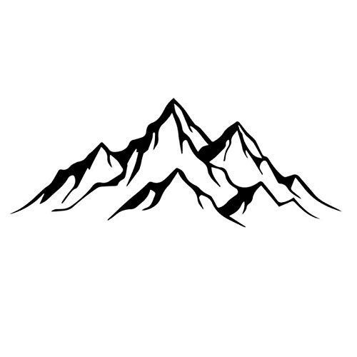 アウトドア　山登り　登山　山　山岳　山脈　旅行　車ボディ・ウィンドウ貼付用　キャンピングカー　ステッカー1枚YX（黒）_画像1