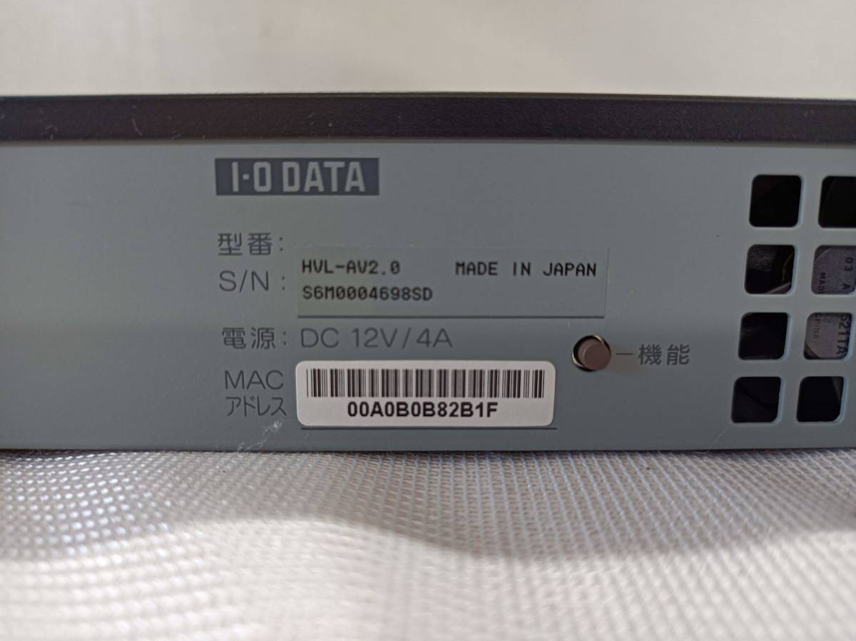 QAZ12568★I-O DATA アイ・オー・データ DTCP-IP対応 ハイビジョンレコーディング 2.0TB テレビ録画用 ハードディスク RECBOX HVL-AV2.0　_画像4