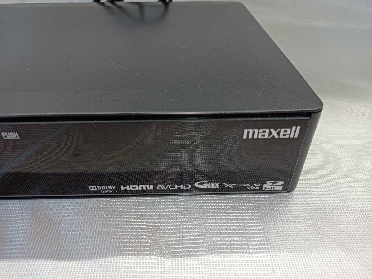 QAZ12638★maxell マクセル VDR-R2000 iV HDレコーダー 250GB HDD内蔵 500GB iVDR-S カセット付属 リモコン B-CASカード アンテナコード_画像3