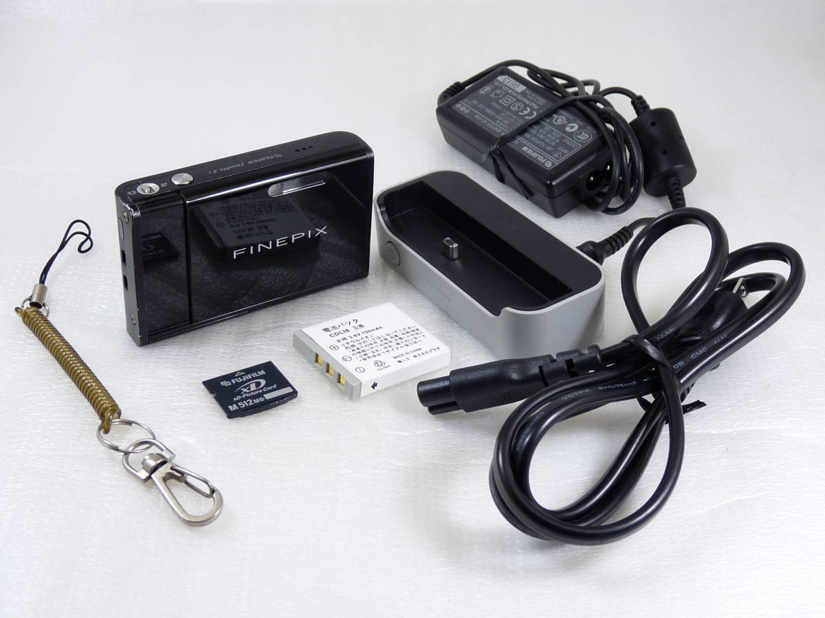 【可動品 充電器付】FUJIFILM FINEPIX Z2 ブラック バッテリー. XDカード 付