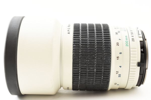 完動美品 Mamiya Apo 200mm F2.8 MF Tele Lens 中判用 大口径 単焦点 望遠 レンズ マミヤ M645 フード組込式 保護フィルター付 銘玉 #5041_画像6