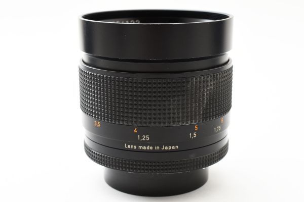 完動美品 Contax Carl Zeiss Planar 85mm F1.4 MMJ MF Lens 大口径 単焦点 レンズ コンタックス Y/C Mount ポートレート ボケ味抜群 #5050の画像9
