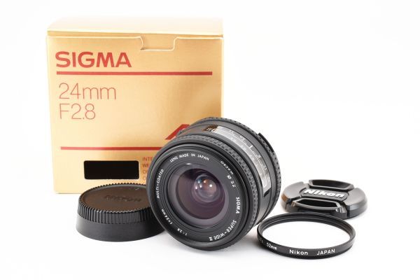 [Rank:AB] 元箱付完動美品 Sigma AF 24mm F2.8 Wide Lens 大口径 単焦点 広角 レンズ / シグマ ニコン Nikon F 保護フィルター付 #7453_画像1