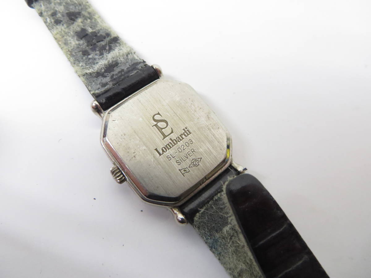 Lombardi クォーツ シルバー925 革バンド 腕時計 SL-0203の画像4