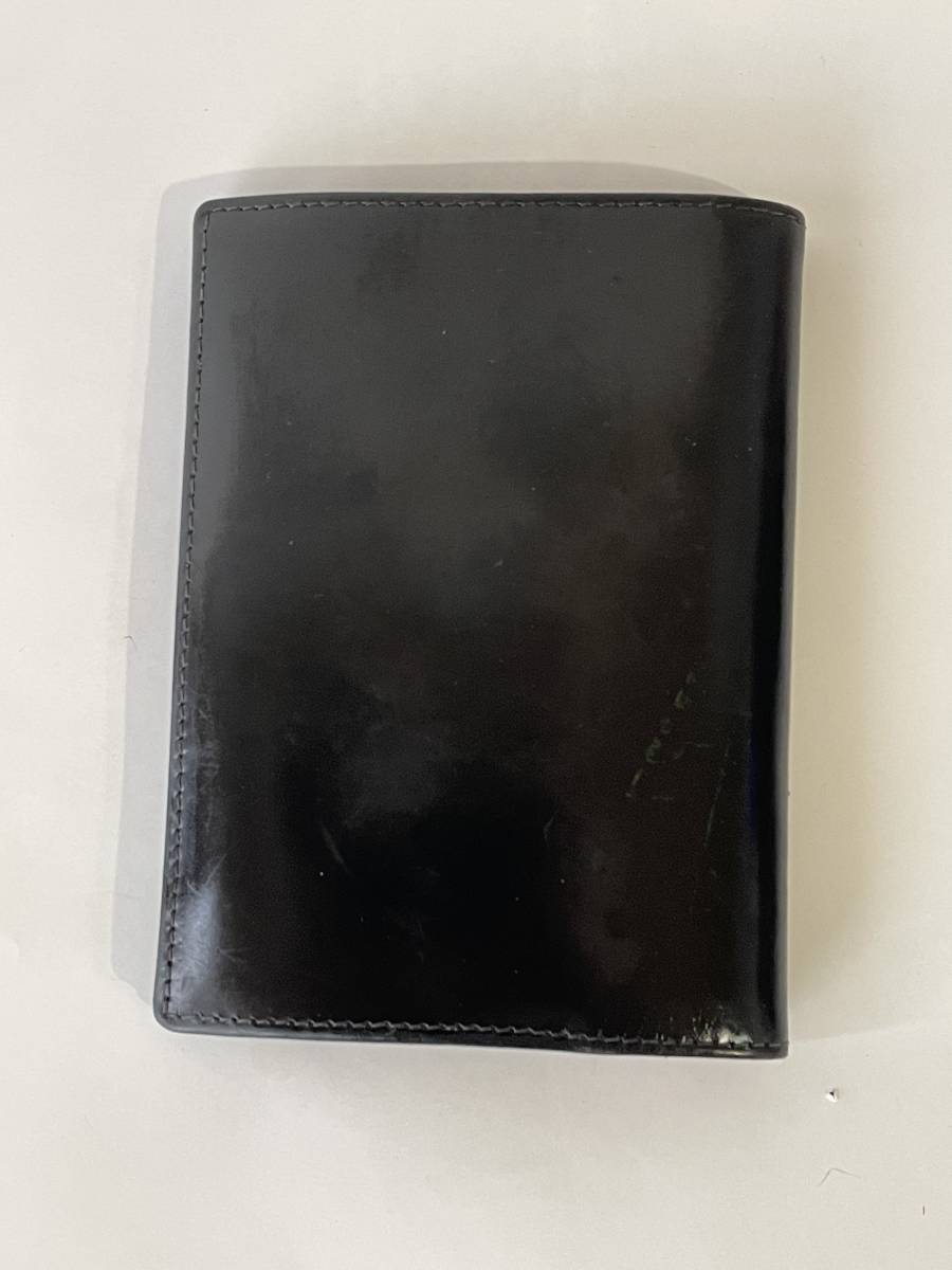 エッティンガー　二つ折り財布　カーフレザー　ブラック× オレンジ　小銭入れ付き　カードケース　コインケース_画像3