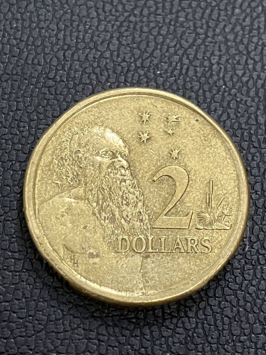オーストラリア 2ドル 硬貨 外国コイン AUSTRALIA 2DOLLARS アボリジニ_画像2