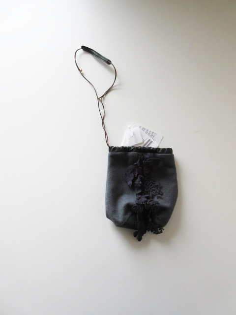 未使用 2023-24AW mina perhonen / ミナペルホネン aba9686 forest parade drop pochette GRAY / ポシェット バッグ