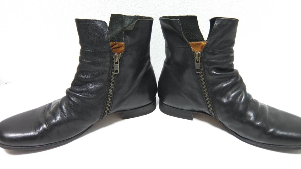 FIORENTINI BAKER サイドジップ レザーブーツ 黒 40 フィオレンティーニ ベイカー イタリア製_画像4