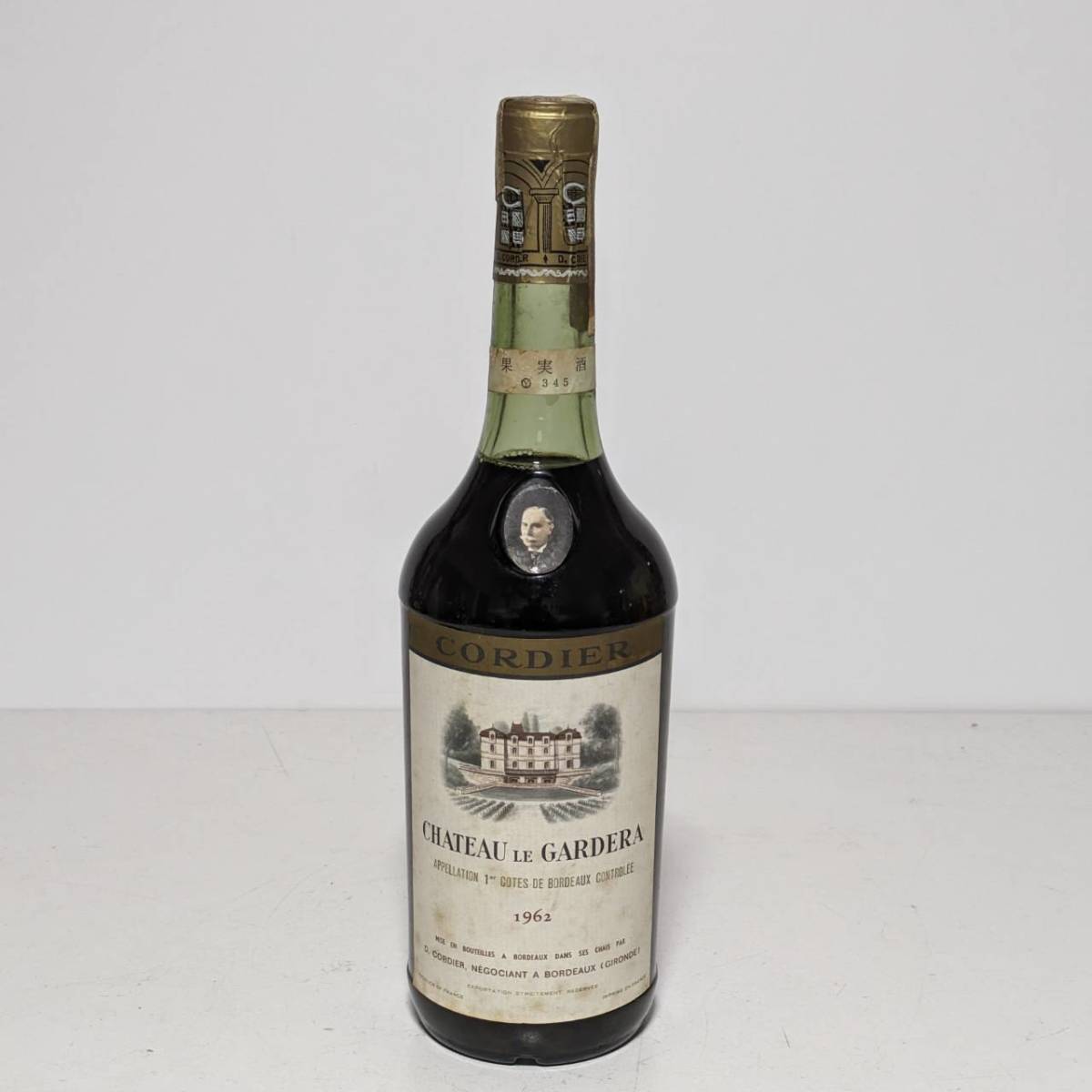 未開栓 CORDIER コーディア CHATEAU シャトー LE GARDERA ガーデラ 1962年 750ml 12度未満 赤 ワイン_画像1