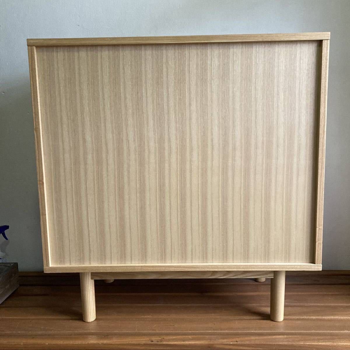 MUJI 無印良品 タモ材シェルフ 3段 丸脚 幅80×奥行40×高さ83cm MUJI 無印良品 タモ材シェルフ 3段 丸脚 幅80×奥行40×高さ83cm