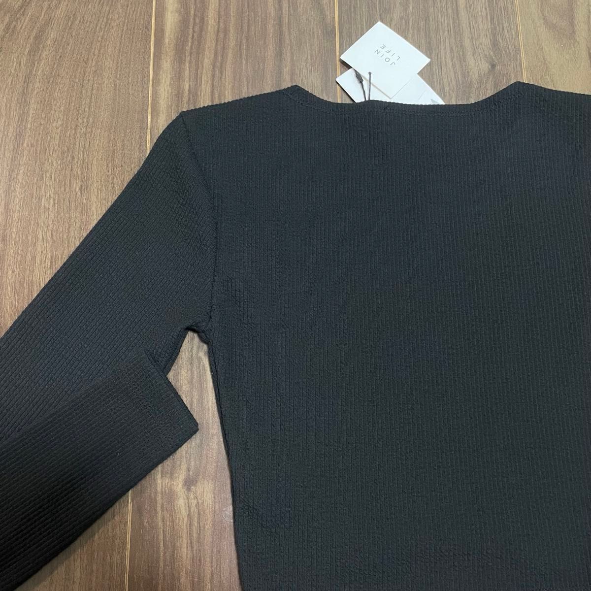 新品　ZARA / 薄手ニット 薄手セーター ニットセーター 長袖 クロップ丈 カットソー ザラ　リブ