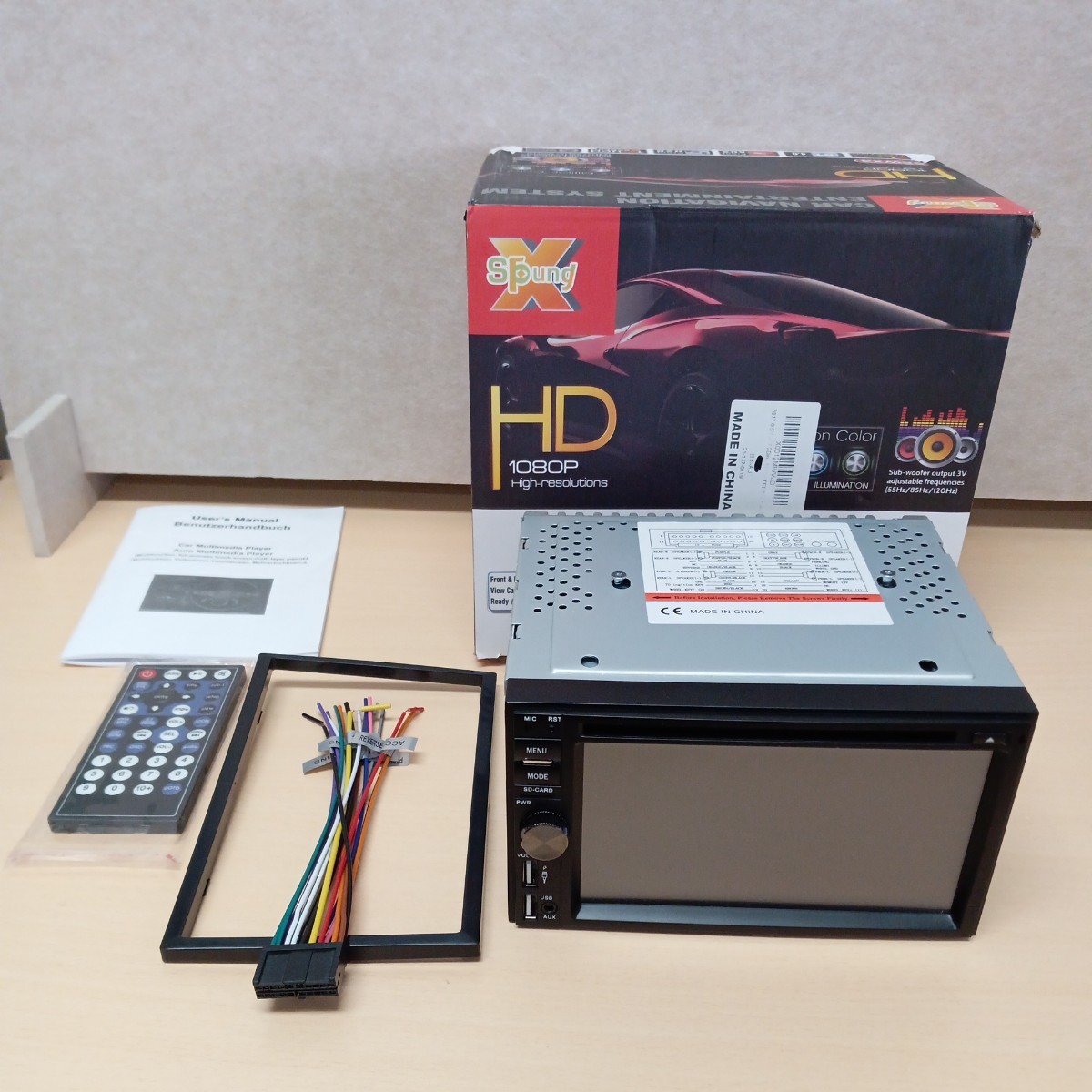 y012612r 6.5 インチ カー ラジオ 2Din DVD/CD プレーヤー車 MP3MP4 カーステレオハンズフリー ワイヤレスリモコン TFT タッチスクリーン_画像1