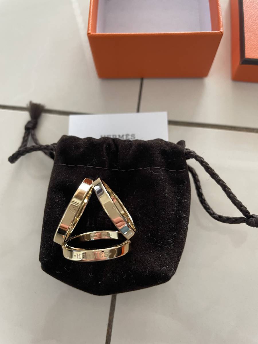 ★HERMES★エルメス　中古美品　スカーフリング　トリオ_画像1