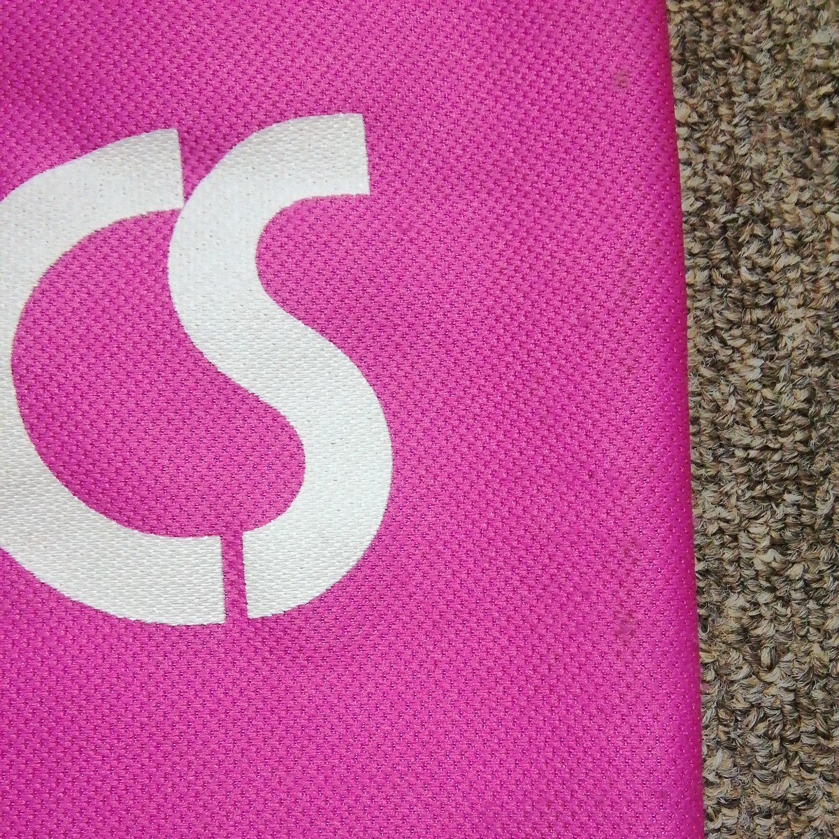 ★【中古品】ASICS(アシックス) 巾着袋(シューズバッグ) サイズ、約38㎝×約35㎝ ピンクの画像4