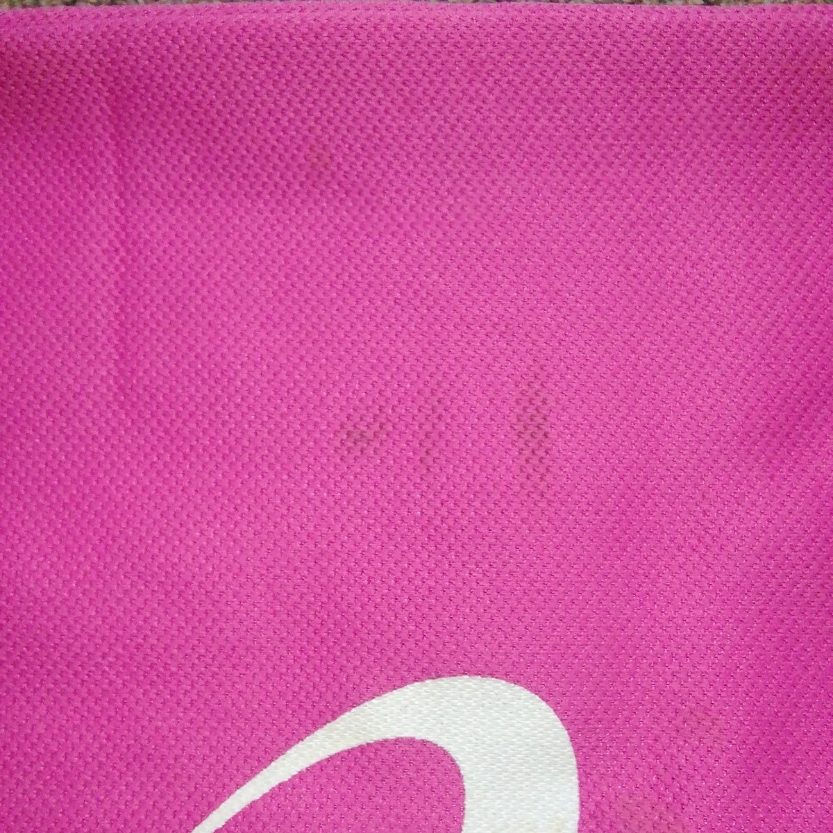 ★【中古品】ASICS(アシックス) 巾着袋(シューズバッグ) サイズ、約38㎝×約35㎝ ピンクの画像2