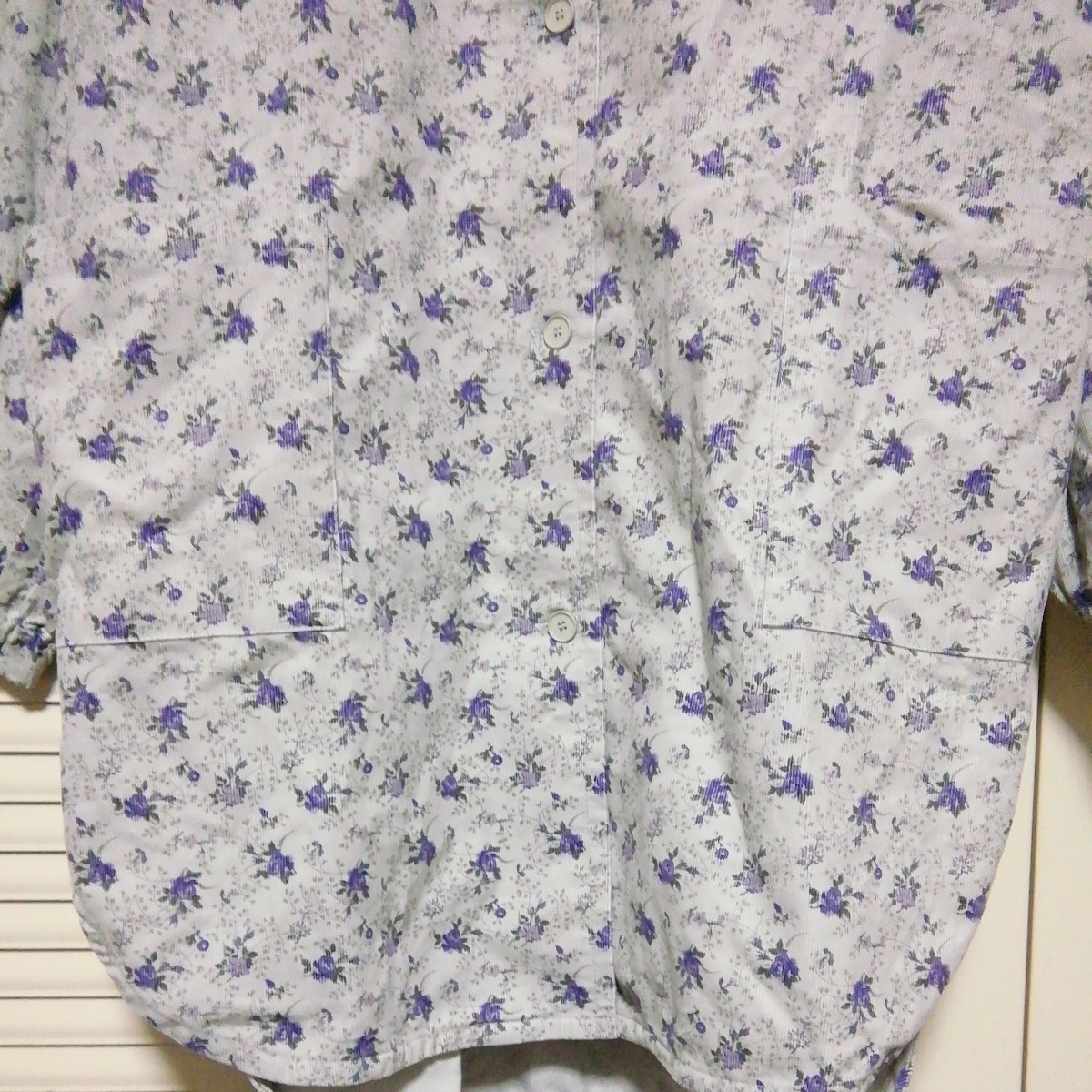 *[ old clothes ] break up . put on (.....) gray series floral print corduroy tag attaching 
