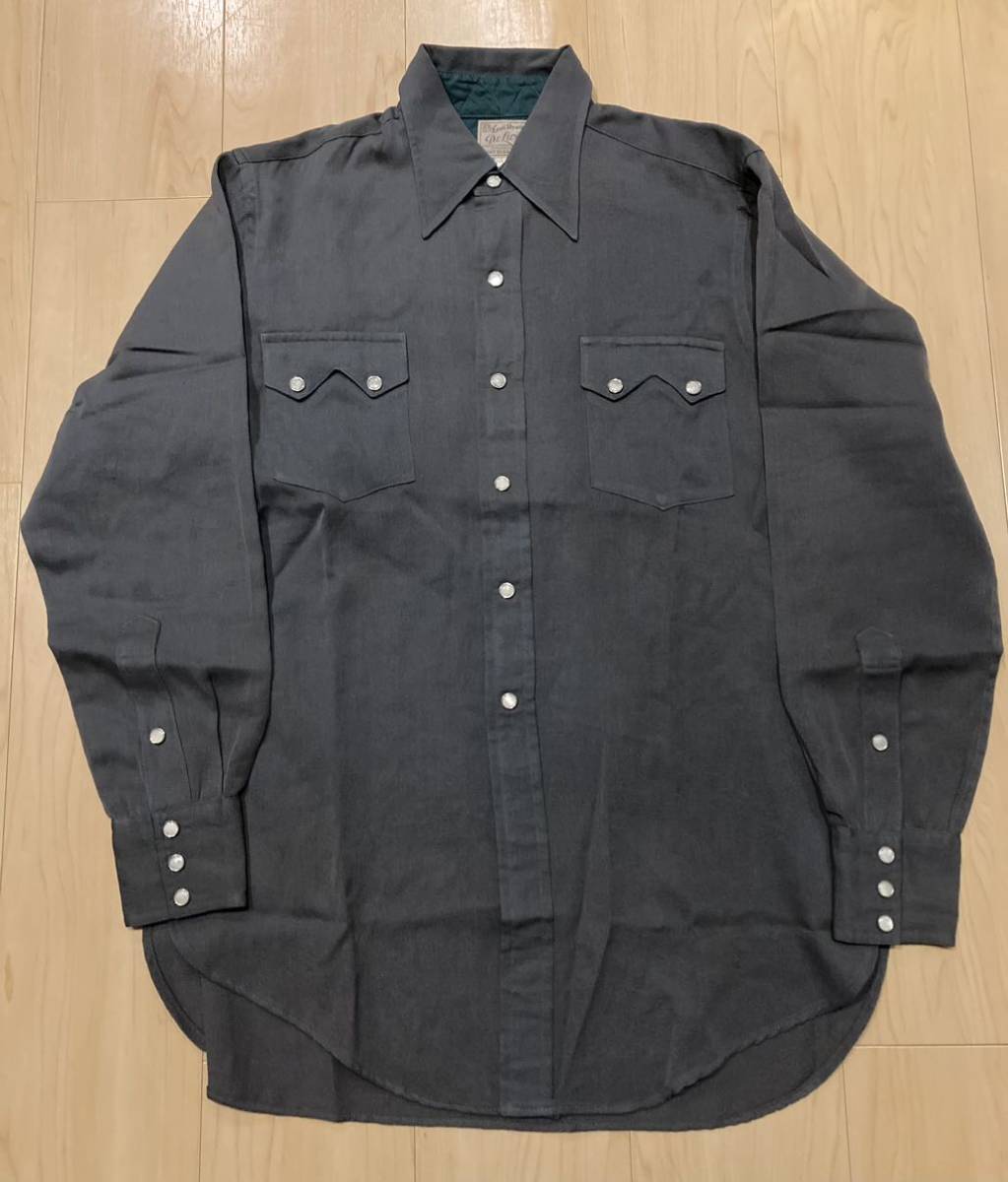 40s levi's リーバイス ウエスタン　vintage 黒　グレー　長袖シャツ USA ヴィンテージ　サドルマン　ショートホーン　ロングホーン_画像1